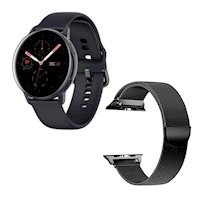 PACK SMARTWATCH MC66 ULTRA NEGRO Y CORREA ACERADA NEGRO